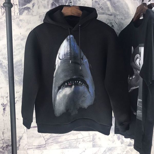 

hoodie autumn fashion arrival shark space cotton print retro vintage sweatshirts hoodies for men designer brand clothing, Black
