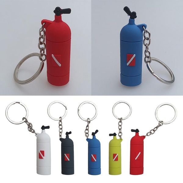 

pool & accessories key chain holder keyring novelty dive tank shape heavy duty portable multiple colors air cylinder keychain