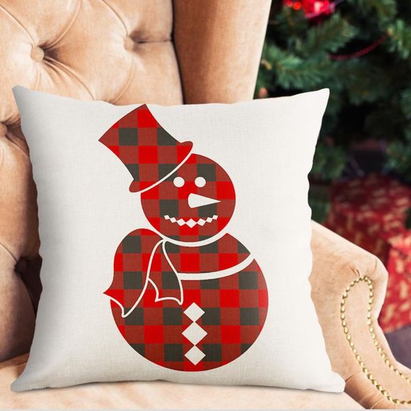 

cushion/decorative pillow christmas cushion cover 45*45 red merry printed flax cotton decorative pillows sofa home decoration throw pillowca