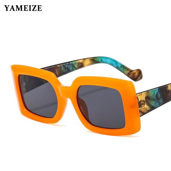 

punk square sunglasses women fashion printed frame vintage eyewear clear lens sun glasses uv400 for men, White;black