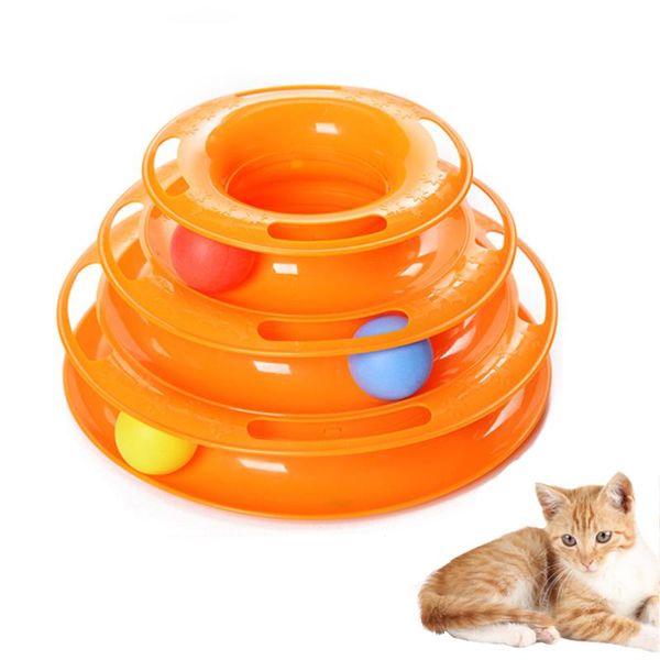 

cat toys pet toy ball carousel baby supplies automatic three-layer tower track