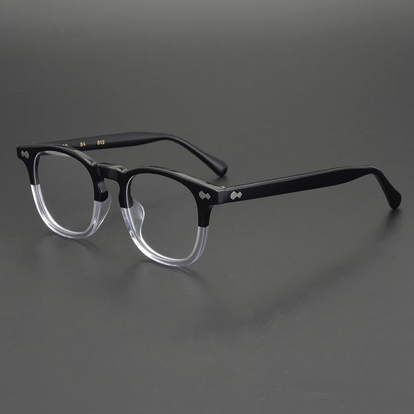 

designer sunglasses acetate johnny depp glasses men women vintage square eyeglasses frame opictal myopia prescription frames clear eyewear o, White;black