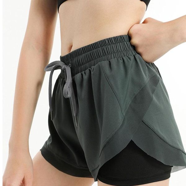 

yoga shorts anti light high waist quick dry workout home women sports with back zipper pocket for running cycling gym outfit