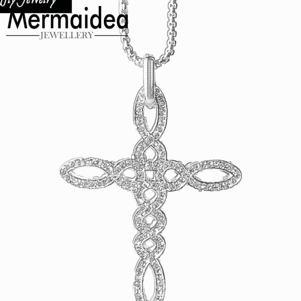 

pendant necklaces love knot corss link chain necklace party style trendy chains fashion gift jewelry in silver plated women