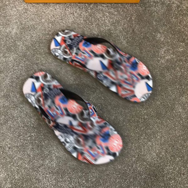 

luxuries designer men's slippers sandals shoes slide summer fashion wide flat men flip flops with box size 39-45 -b108, Black