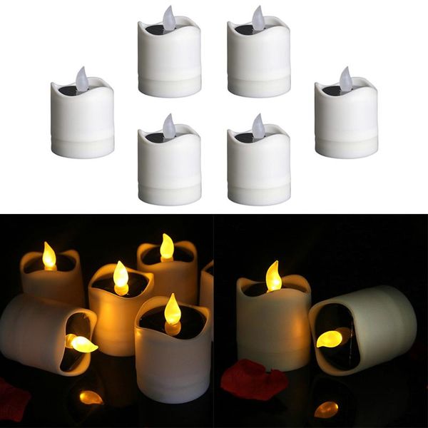 

candles 6pcs type solar energy led light electronic flameless bulb