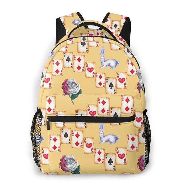 

backpack 2021 watercolor magic poker school bag men backbag travel daypacks male leisure women gril