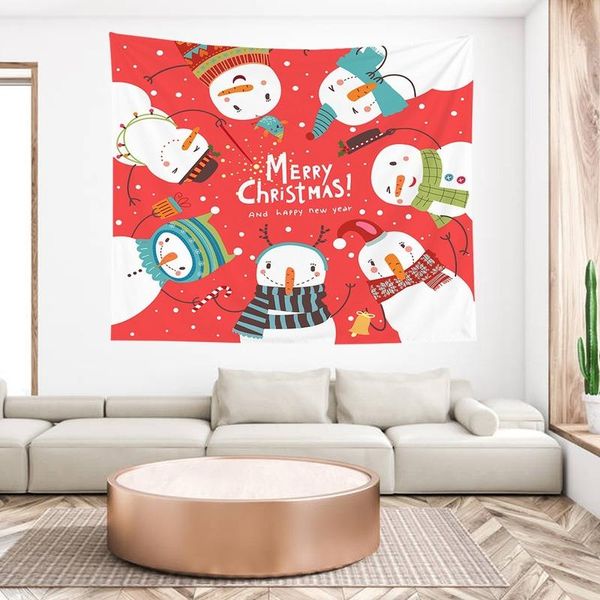 

tapestries christmas hanging cloth custom red santa claus bedside background wall decoration tapestry pography backdrop