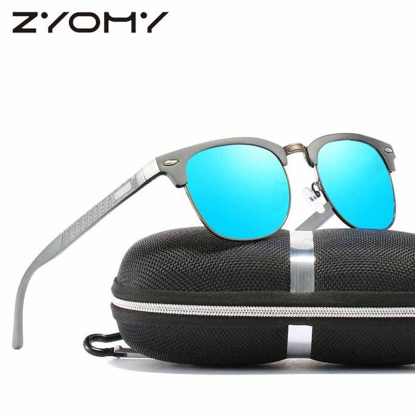 

sunglasses q zyomy eyewear accessories men mirror surface fashion sun glasses frame classic driving goggle gafas, White;black