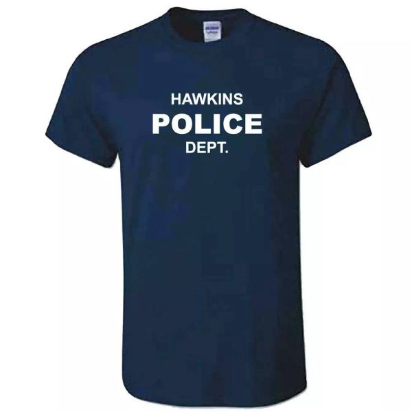 

hawkins police dept. inspired by stranger things tshirt t-shirt gift, White;black
