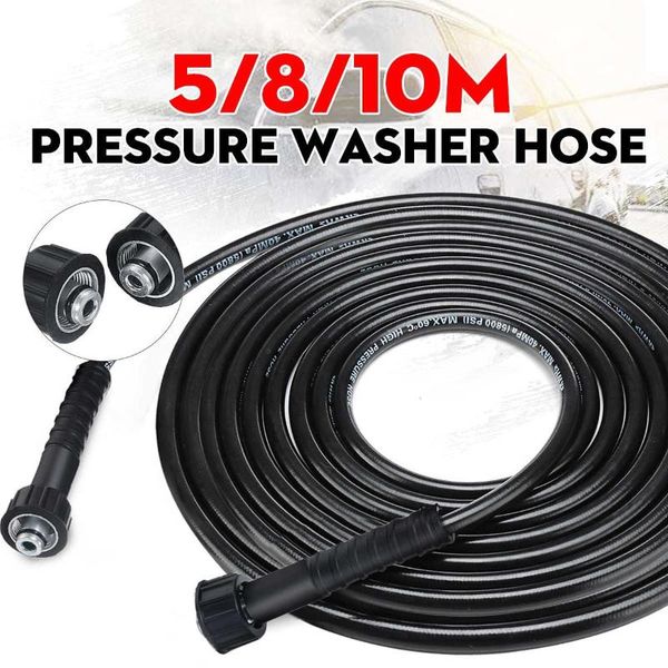 

water gun & snow foam lance 5m/8m/10m 5800psi 40mpa high pressure washer hose pipe cord m22 car cleaning extension for karcher