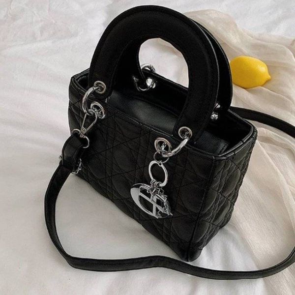 

female 2021 new small fresh embroidery line lingge portable princess bag pu soft surface messenger single shoulder