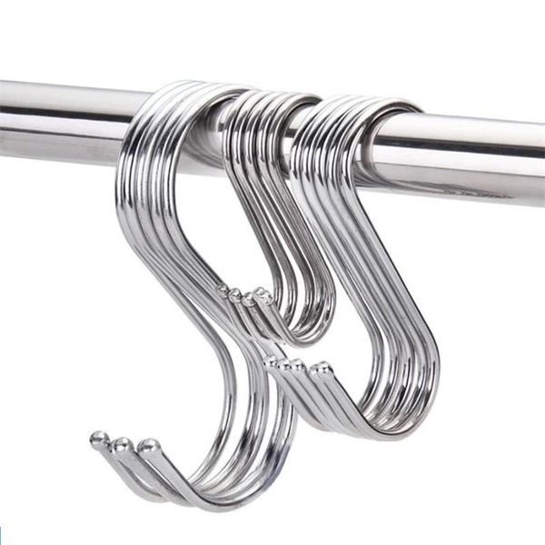 

hooks & rails 5pcs/set stainless steel s kitchen towel silver hanging hook rack hanger holder for butcher shop baking tools