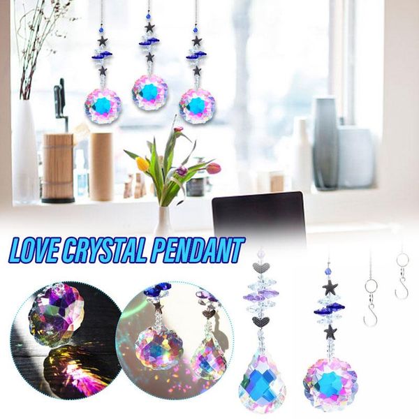 

decorative objects & figurines pendant crystal prisms hanging suncatcher hand crafts pendulum pendants for window home garden decoration fre