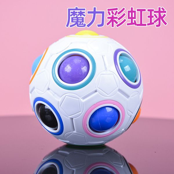 

rubik's cube rainbow ball finger foot elastic decompression toy children's intelligence creative magic ball