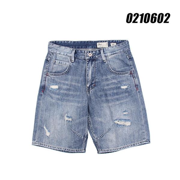 

men's shorts 0210602 denim summer vintage blue thin trendy streetwear hip hop youth style distressed hole casual cotton clothes, White;black