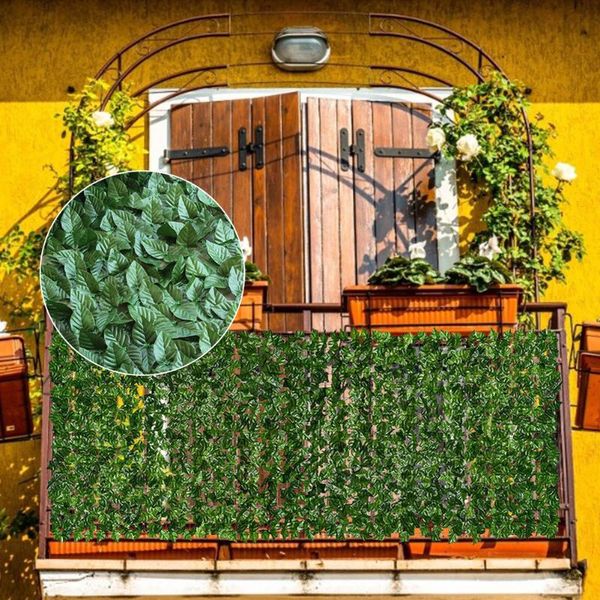 

artificial leaf screening roll fade protected privacy hedging wall landscaping garden fence balcony screen for outdoor decor decorative flow