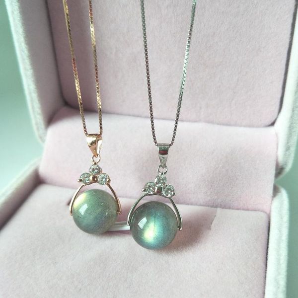 

chains natural moonstone 925 silver jewelry pendants necklaces female clavicle chain fashion hand-made fine
