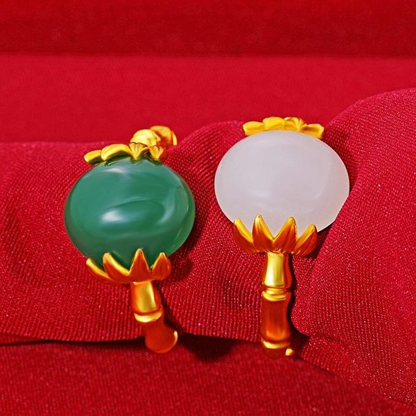 

wedding rings vietnamese gold-plated 24k gold ring oval gemstone girl open, Slivery;golden