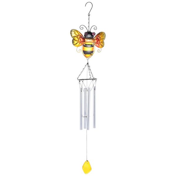 

decorative objects & figurines 1pc bee shaped wind chime creative garden hanging pendant (random style)