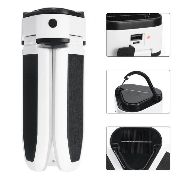 

portable lanterns 60 led work light 5 modes usb rechargeable & solar powered lamp outdoor camping waterproof worklight for garage baseme