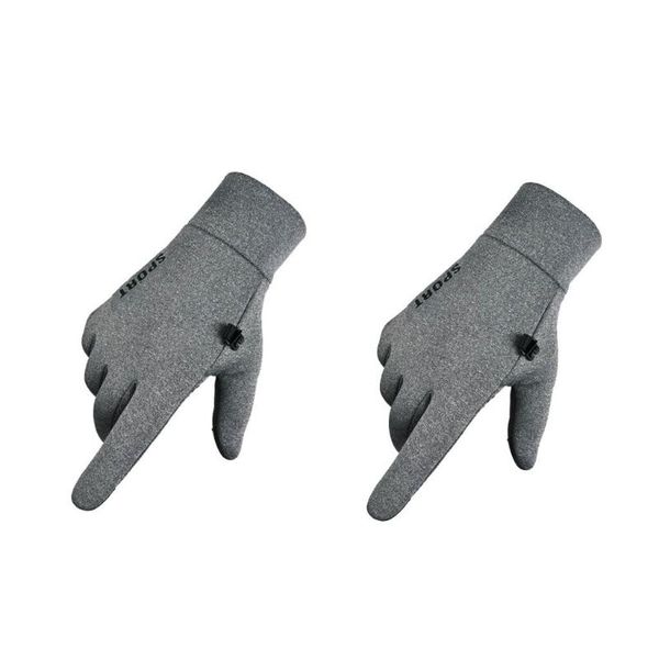 

cycling gloves mens winter warm waterproof touchscreen for and outdoor work hard-wearing, Black