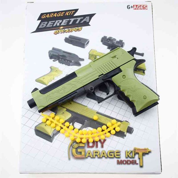 

novel children small pistol assembled gun model diy toy