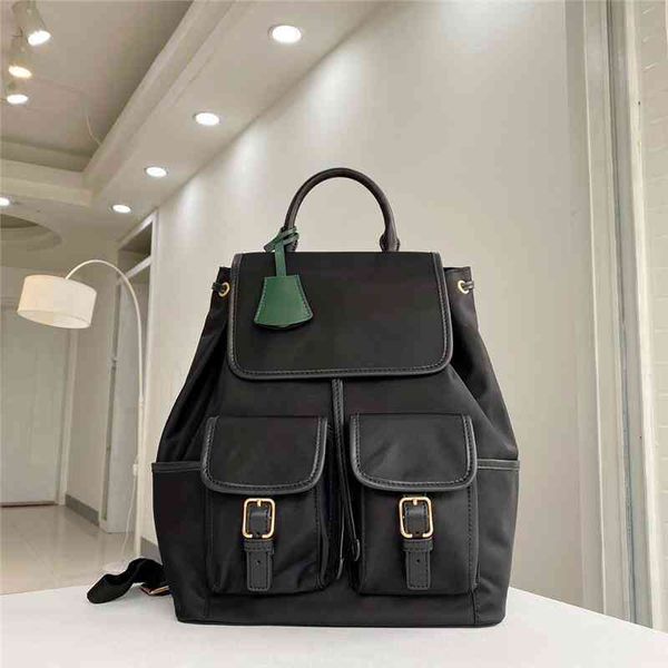 

luxury handbags and storage outlet tb double shoulder nylon waterproof cloth with leather backpack fashion travel school