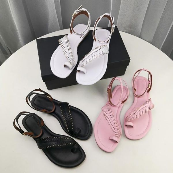 

sandals women shoes summer ladies flats female chaussures rivet sandales fashion buckle strap sandalias zapatos de mujer, Black