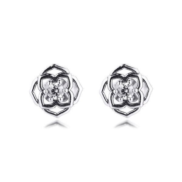 

"timeless rose petals stud earrings 2021 new woman european 925 sterling silver jerwelry make up fashion gold color girlfriend gift fit, Golden;silver