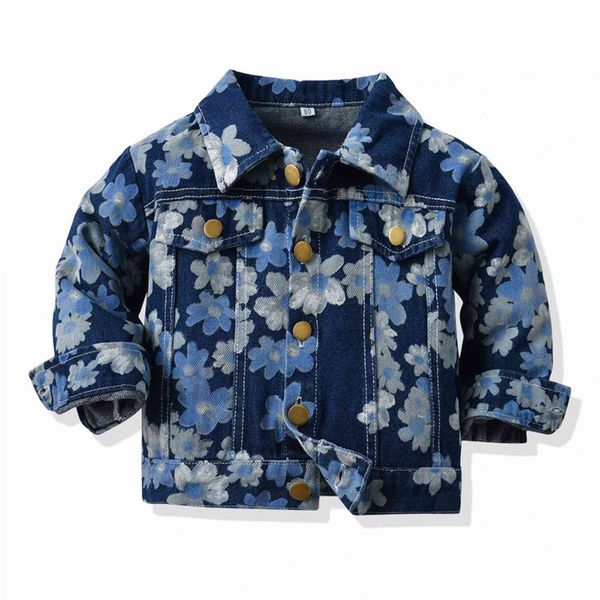 

children's wear children's small coat spring and autumn shirt men's and women's middle school children's printed pl, Blue;gray