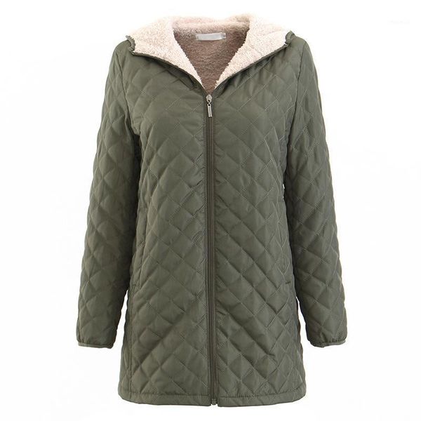 

johnature parkas hooded coats 5 color women 2021 spring solid casual cloths long sleeve plus size quality women's down, Black