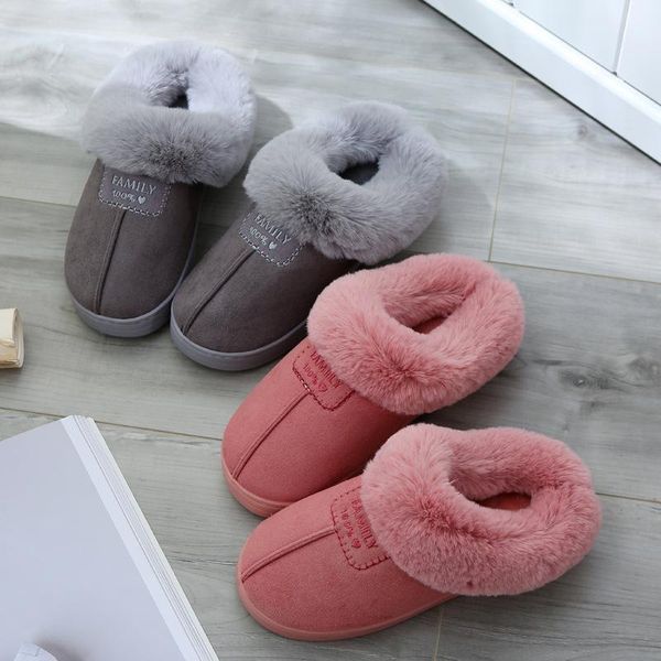 

slippers women home plush winter warm shoes woman comfort coral fleece memory foam house indoor, Black