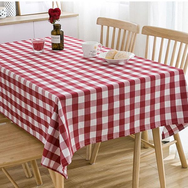 

table cloth red plaid check tablecloth rectangular square for dining party wedding outdoor cover grid dustproof mantel mesa nappe