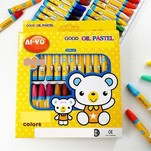 

R6w 36 pastels pastelsbrush stick children's crayn 12 clr children's il painting brush set 24 clr primary schol students painting pens wash, Black;red