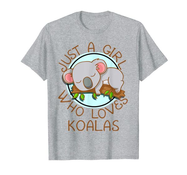 

just a girl who loves koala bear gift t-shirt, White;black