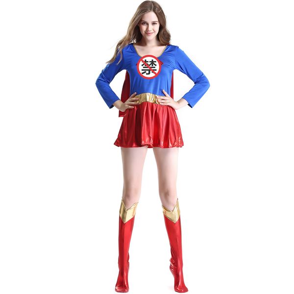 

cosplay costumes m-xxl plus size super girl costume cosplay role uniform, Black