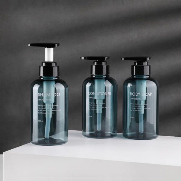 

storage bottles & jars 3-in-1 soap dispenser, 300ml 500ml refill empty bottle, bath body shampoo bottles, plastic pump