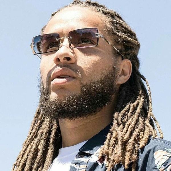 

sunglasses rimless rectangle men women fashion square brand gradient sun glasses male female shades cutting lens ladies uv400, White;black