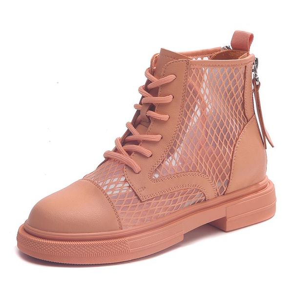 

boots women hollow out womens shoes height increasing autumn cool girl, Black