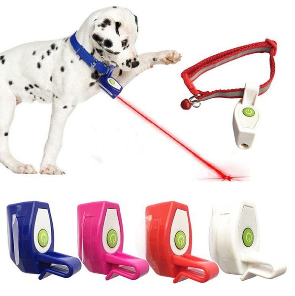 

cat collars & leads pet led light laser toys fashion mini collar pointer dog plastic training