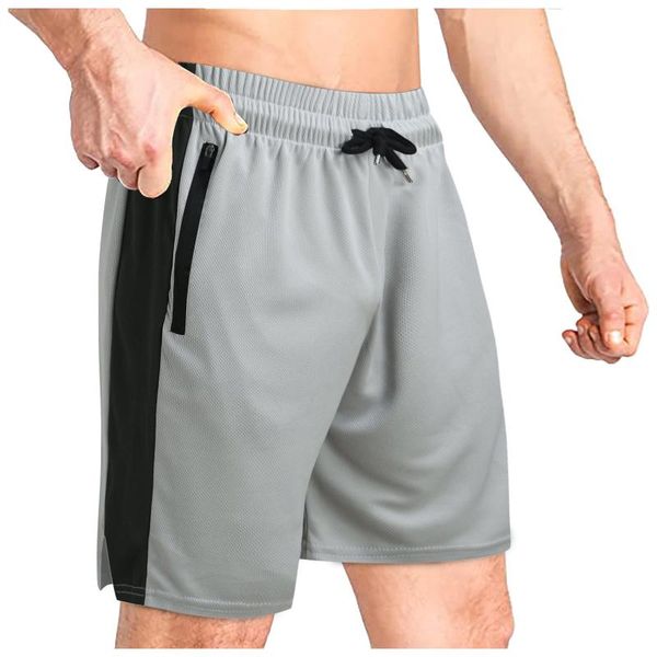 

men's shorts solid color summer fashion casual sports street wear pants polyester drawstring male #t1g, White;black