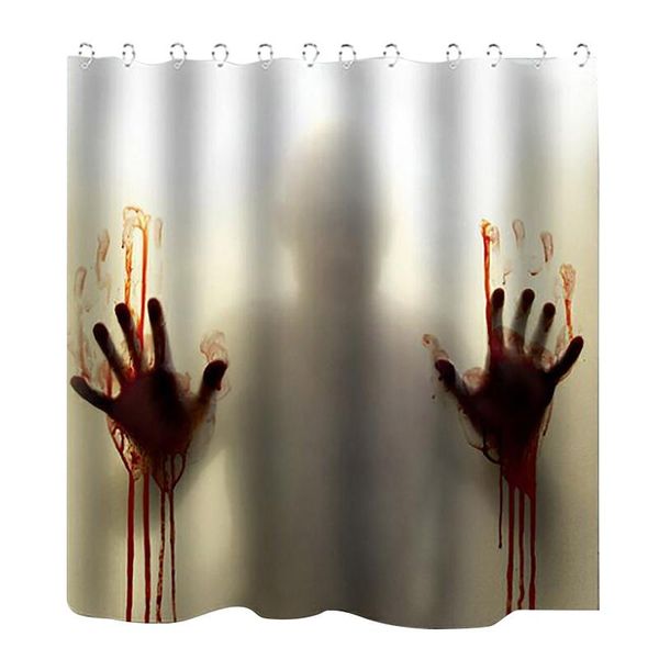 

shower curtains halloween polyester waterproof fabric solid color bath for bathroom bathtub large wide bathing cover g2