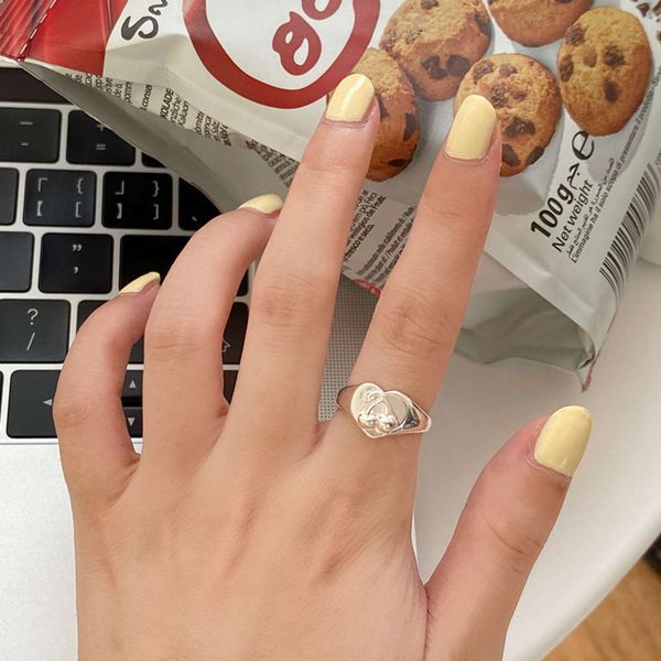 

cherry female fashion sweet cool love versatile personality ring opening adjustable index finger, Black
