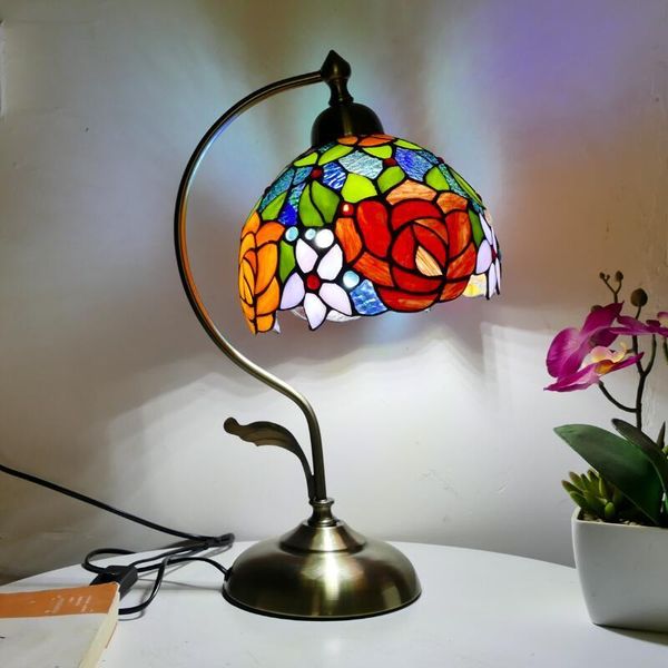

table lamps tiffany lamp bedroom bedside decoration lights european creative e27