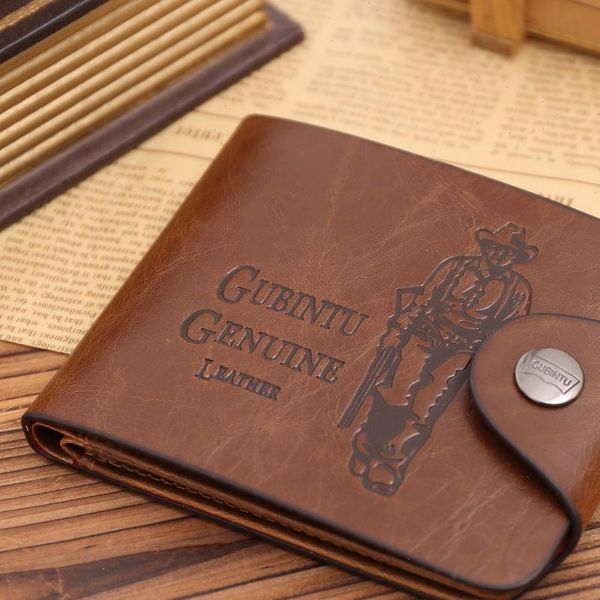 

fashion retro mens wallets 10 patterns classic hasp casual brown 3 folds p bit id credit card holders purse, Red;black