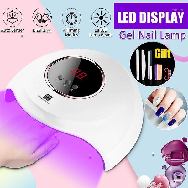 

upgrade uv led nail lamp 12leds gel dryer polish curing light with lcd display1