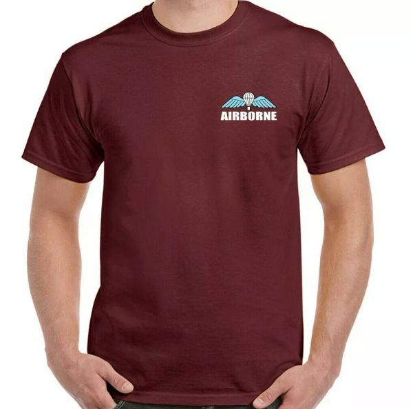 

para wings t-shirt the parachute regiment airborne 1 2 3 4 7 10 sfsg t-shirt, White;black