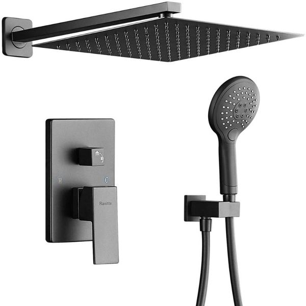 

modern shower faucet set rain systems with and handheld luxury rainfall combo kit bathroom sets