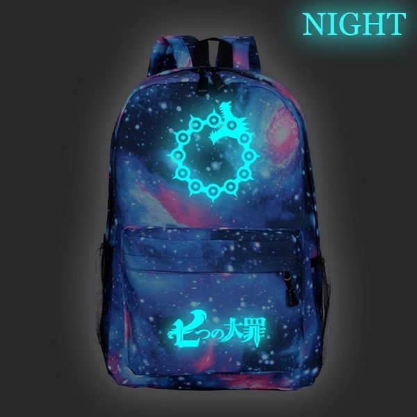 

backpack the seven deadly sins luminous boys girls school bags modern lapteens schoolbag mens travel bag mochilas